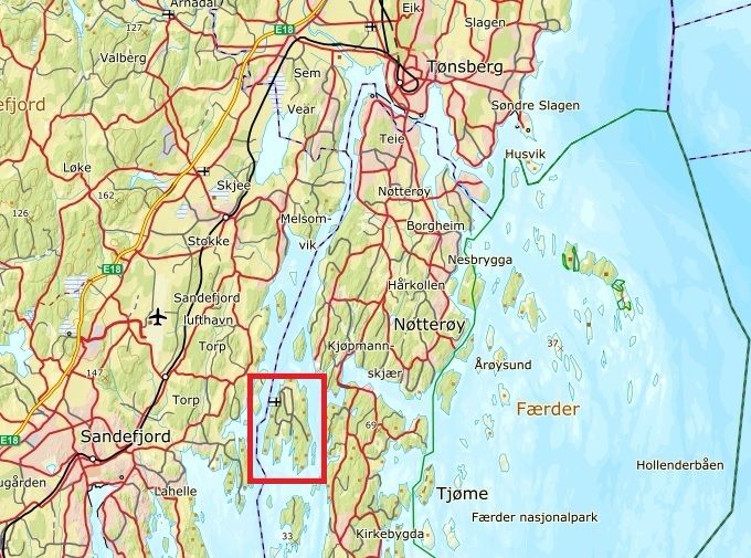 Vestgaarden, Veierland, Stokke Sogn, Vestfold Fylke, Norge
